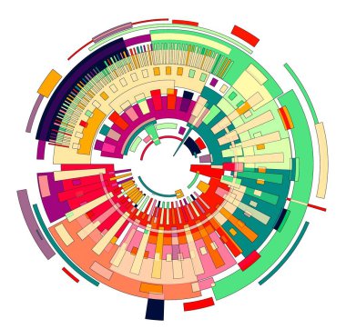Renkli soyut çember arkaplanı. 