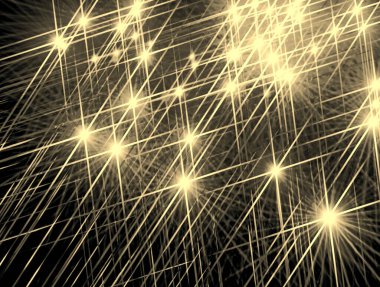 Parlayan yıldızlı soyut arkaplan. 