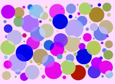 Renkli daireli desen. konfetili arkaplan