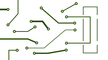 Şeffaf arkaplanda devre kartı deseni. 