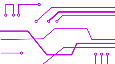 Şeffaf arkaplanda devre kartı deseni