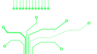 Şeffaf arkaplanda devre kartı deseni. 