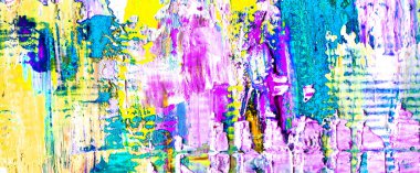 Modern sanat illüstrasyonunun soyut yağlı boya tablosu.