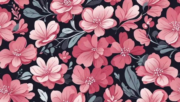 Patrón Textura Floral Vector Sin Costuras — Vector de stock