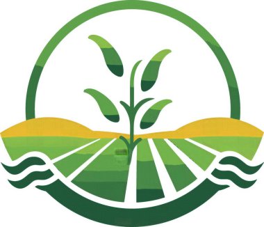 agriculture field vector logo template clipart