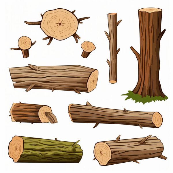 набор различных дров и дров