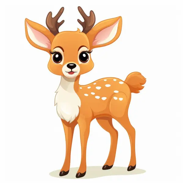 stock vector vector cartoon illustration of funny deer.