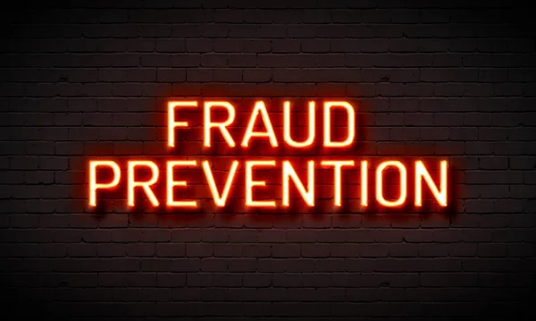 prevention fraud text on abstract background