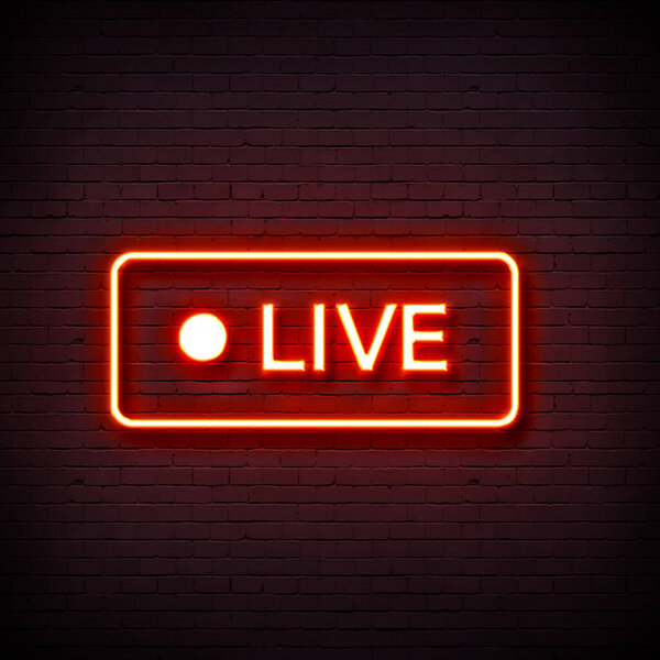 live live neon sign
