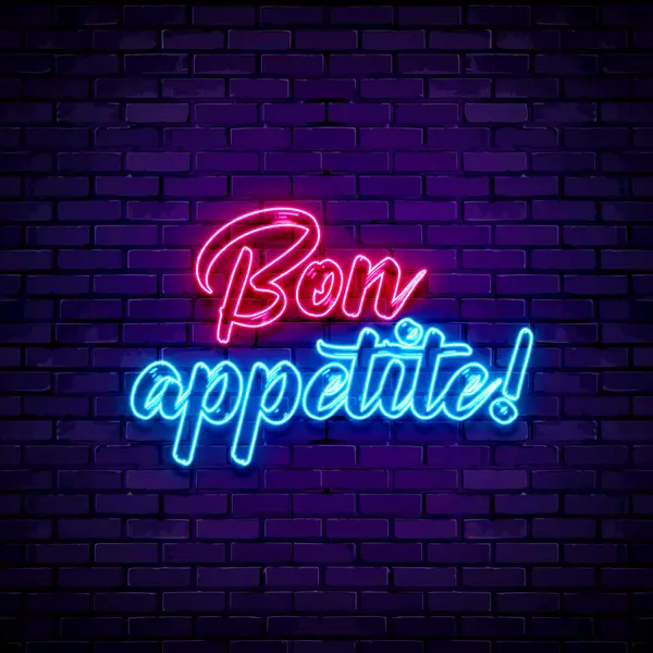 neon sign with french fries and french food in neon sign.