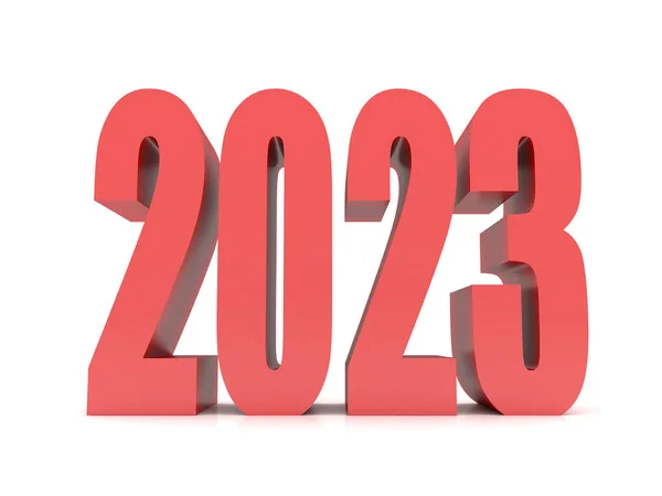 New Year 2023 Rendering White Background — Stock Photo, Image