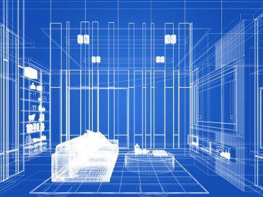 ev sinemasının eskiz tasarımı, 3D görüntüleme