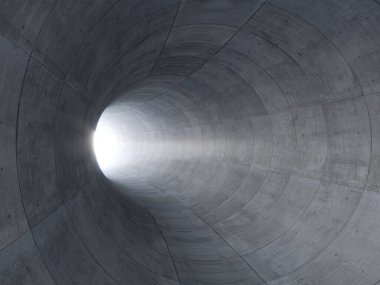 inside of tunnel concrete space,3d rendering 