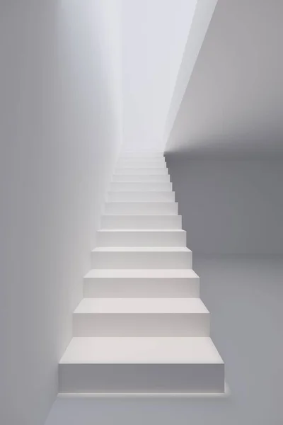 Escalera Moderna Espacio Blanco Representación —  Fotos de Stock