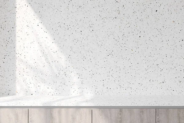 Beyaz Terrazzo Ile Alçak Dolap Boşluğu Oluşturuluyor — Stok fotoğraf