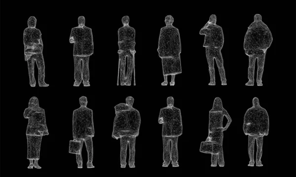 Прослушка Трехмерной Модели Человеческой Головы Векторная Миграция — стоковое фото