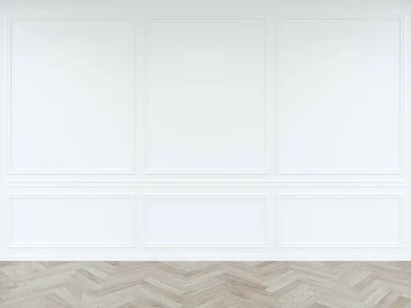 Классический Дизайн Интерьера Белой Стены Рендеринг — стоковое фото