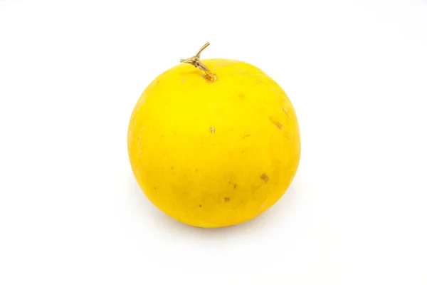 Gele Meloen Isoleren Witte Achtergrond — Stockfoto