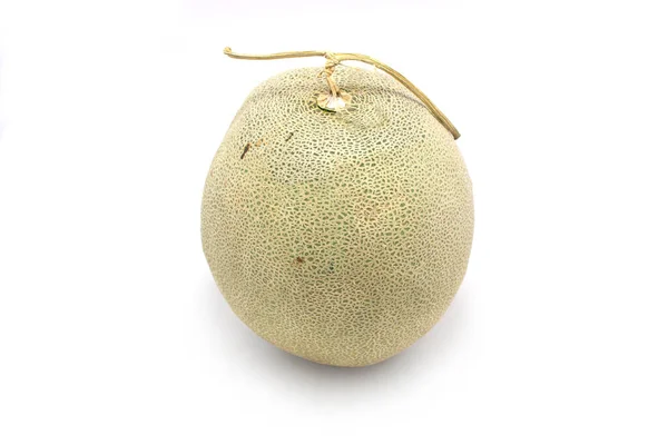 Słodkie Zielone Melony Izolowane Białym Tle — Zdjęcie stockowe