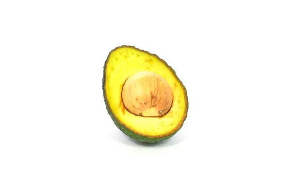 Avocado Cut Half Isolated White Background — Stock Photo, Image