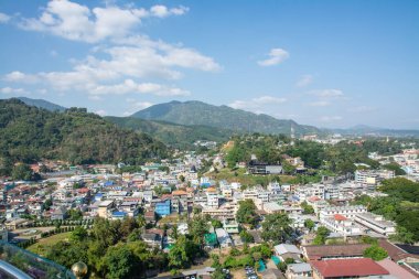 Tachileik Myanmar 'da Wat Phra' dan Doi Wao, Mae Sai, Chiang Rai Tayland 'da 