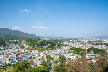 Tachileik Myanmar 'da Wat Phra' dan Doi Wao, Mae Sai, Chiang Rai Tayland 'da 