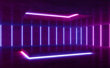 iç boşluk renkli ışıklandırmalı, 3 boyutlu görüntüleme