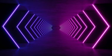 coloful ışıklandırma, 3d görüntüleme ile iç boşluk