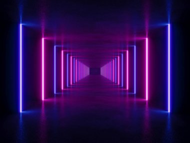 iç boşluk renkli ışıklandırmalı, 3 boyutlu görüntüleme