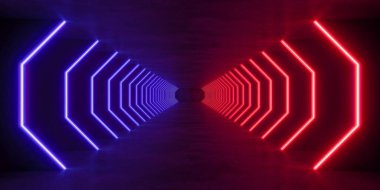 iç boşluk renkli ışıklandırmalı, 3 boyutlu görüntüleme