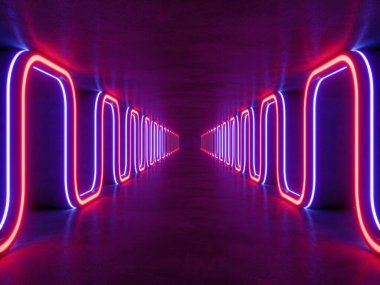 iç boşluk renkli ışıklandırmalı, 3 boyutlu görüntüleme