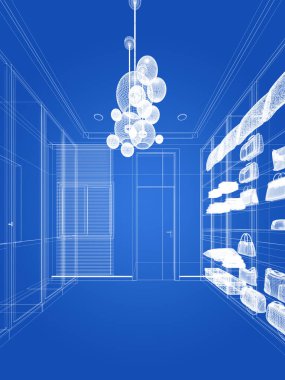 İç dolap odasının 3D canlandırması