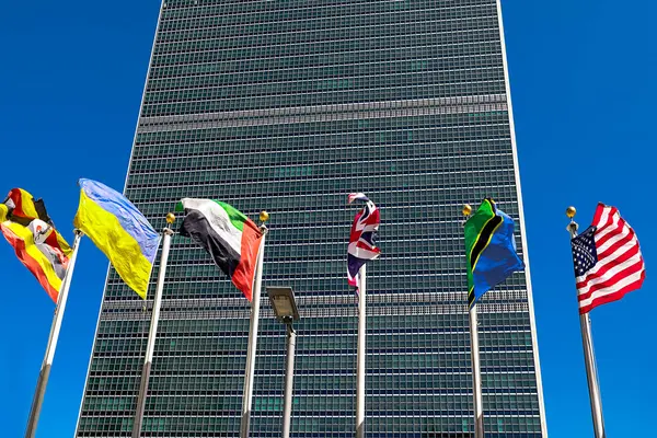 Förenta Nationernas Högkvarter New York City Usa Royaltyfria Stockbilder