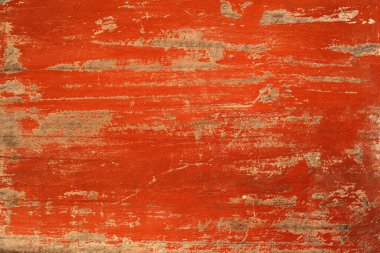 Weathered red painted wooden wall. Vintage wood plank background. Old red wooden wall.	