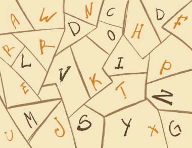 Harf Modeli İngiliz Alfabesi. Yüksek kaliteli illüstrasyon