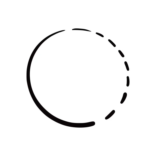Handgezeichnetes Kreislinienabzeichen Rustikales Kreisabzeichen Grunge Stil Für Rahmen Etikett Berstrand — Stockvektor