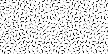 Beyaz arka planda küçük çizgi deseni. El çizilmiş küçük siyah çizgili, pürüzsüz desen. Basit asgari soyut, geometrik doku tasarımı kusursuz arkaplan. Vektör illüstrasyonu