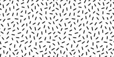 Beyaz arka planda küçük çizgi deseni. El çizilmiş küçük siyah çizgili, pürüzsüz desen. Basit asgari soyut, geometrik doku tasarımı kusursuz arkaplan. Vektör illüstrasyonu