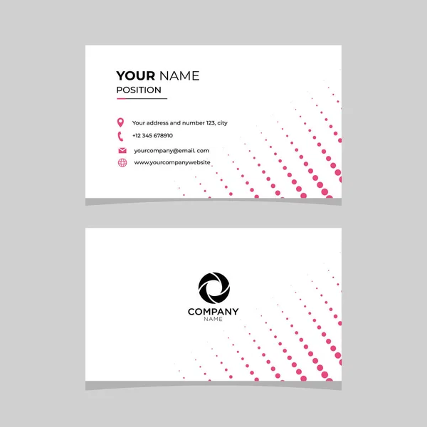 White Pink Modern Business Card Royalty Free Stock Vectors