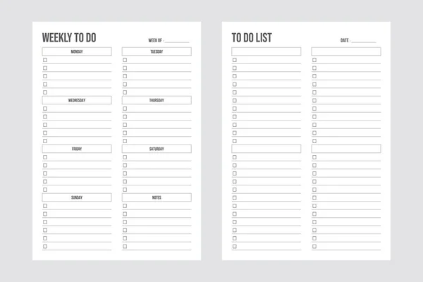 每周做列表规划师 简单设计 — 图库矢量图片