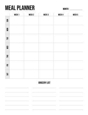 Aylık Yemek Planlayıcısı ve Bakkal Listesi