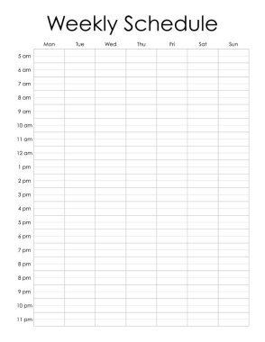 Haftalık Zamanlama Planlayıcısı, basit