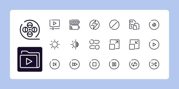 Ref Line Icon Set Коллекция Контурных Символов Редактируемый Векторный Удар — стоковый вектор