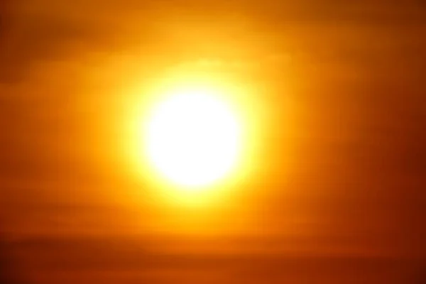 Napnyugtakor Narancssárga Narancssárga Felhő Szabadtéri Nyári Természet — Stock Fotó
