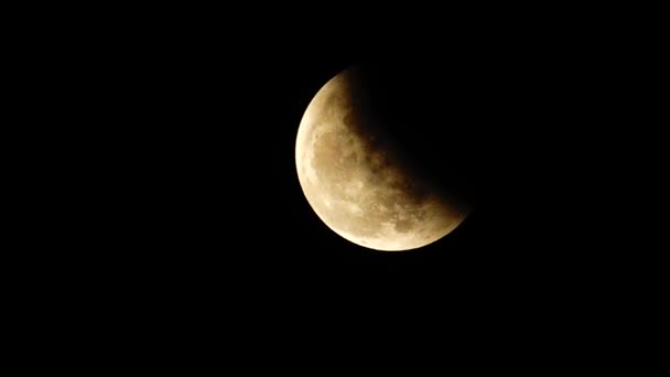 Gerhana Bulan Purnama Total Menyebabkan Bulan Super Blood Yang Sangat — Stok Video