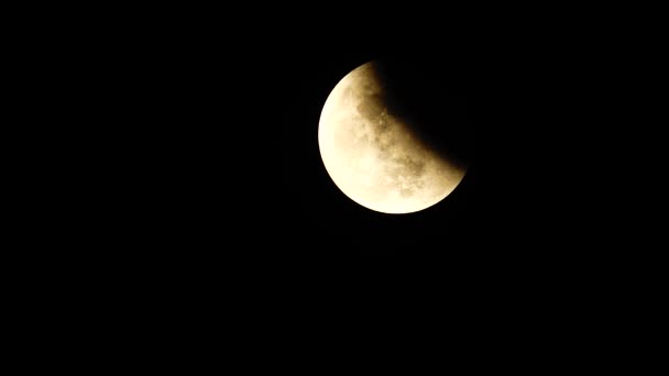 Eclipse Lunar Total Uma Lua Cheia Causa Uma Lua Super — Vídeo de Stock