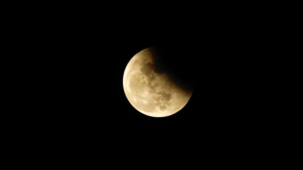 Całkowite Zaćmienie Księżyca Pełni Powoduje Bardzo Rzadkie Super Krwawy Księżyc — Wideo stockowe