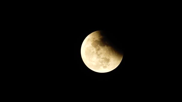 Totale Maansverduistering Van Een Volle Maan Veroorzaakt Een Zeer Zeldzame — Stockvideo