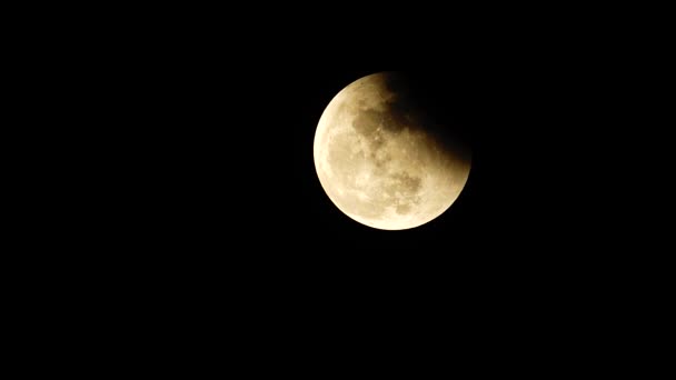 Eclipse Lunar Total Uma Lua Cheia Causa Uma Lua Super — Vídeo de Stock