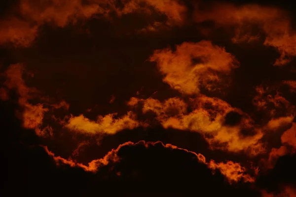 Blur Focus Cielo Anaranjado Cielo Anaranjado Nube Exterior Verano Naturaleza —  Fotos de Stock